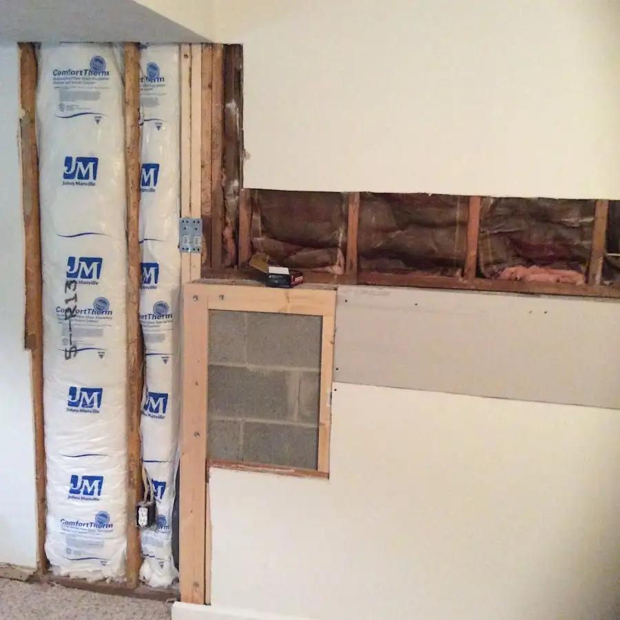 Wall insulation replacement during Contents Cleaning & Restoration in Ocean City